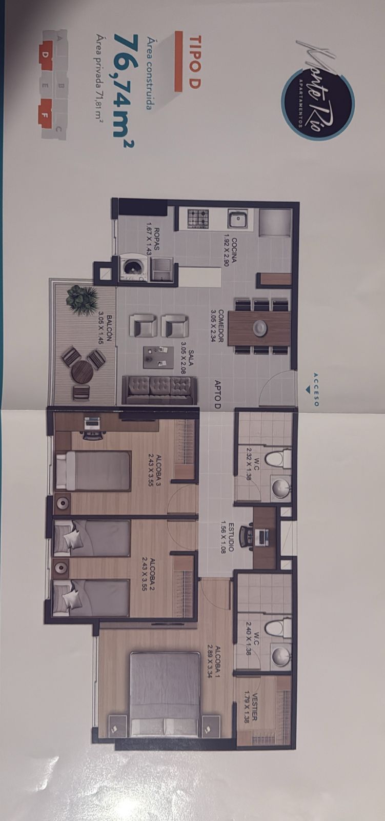 Apartamento en Venta 76 m² Monte Río – La Estrella, Antioquia